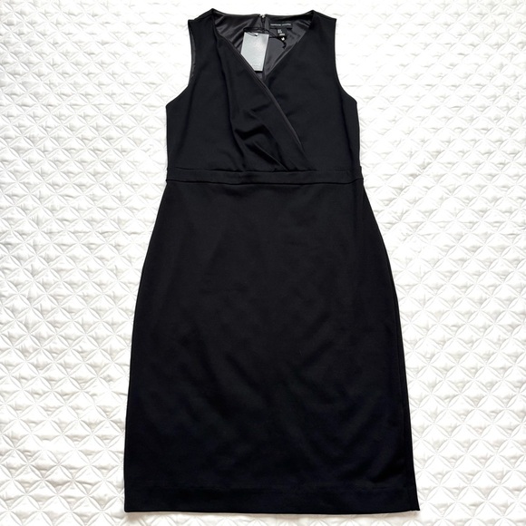 Adrienne Vittadini Dresses & Skirts - NWT Adrienne Vittadini Black Sleeveless Wrap Sheath Dress - Black - Size 6